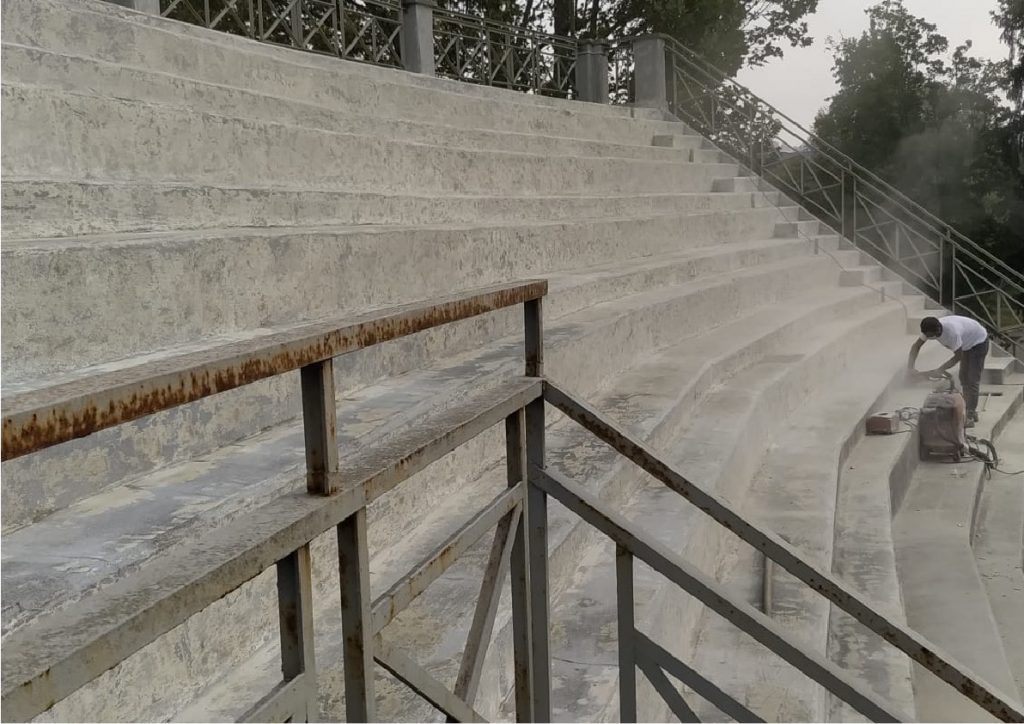 Lavori in corso Motovelodromo gradinata