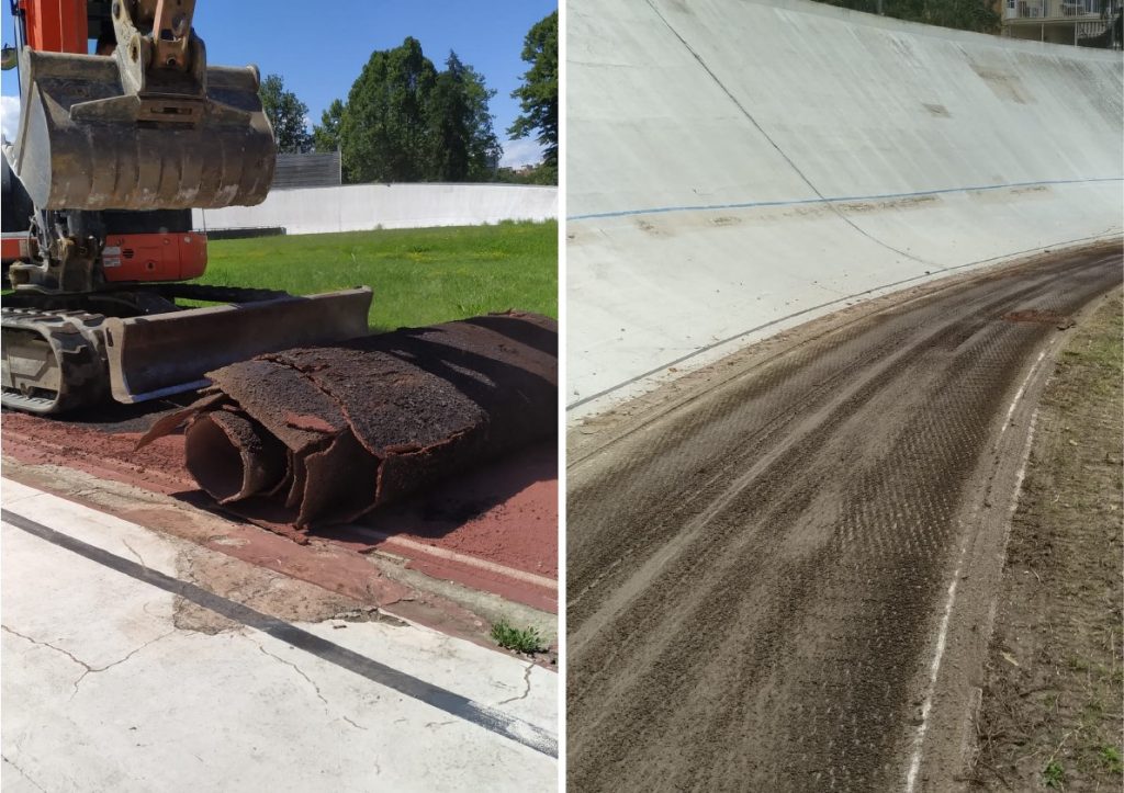 Lavori in corso pista Motovelodromo