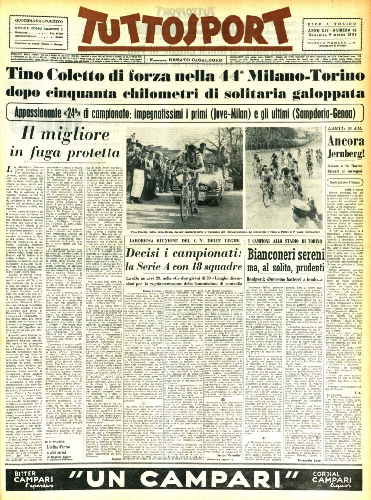 Pagina Tuttosport storica Motovelodromo