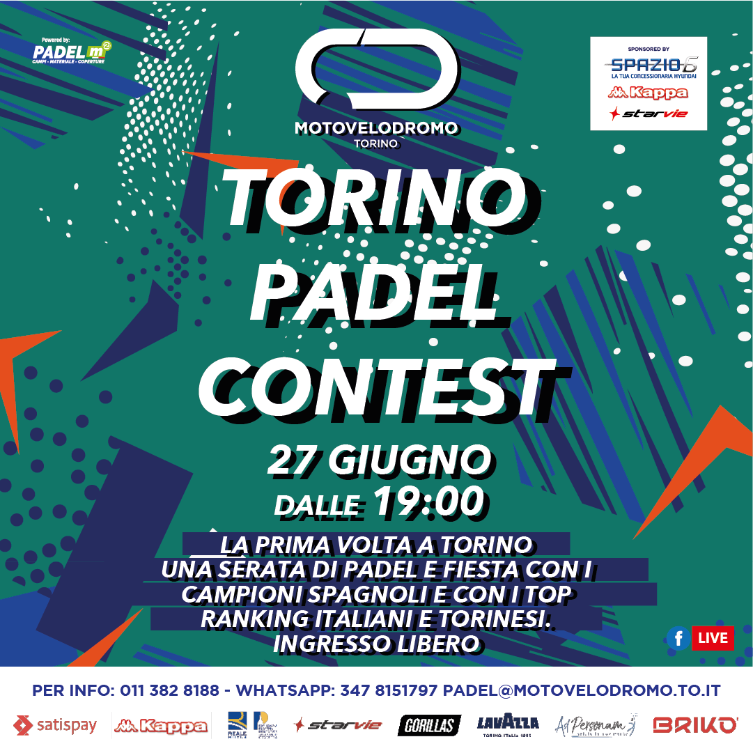 Padel Contest Motovelodromo di Torino ingresso libero